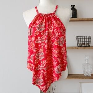 Free People We The Free Daisy Strawberry Halter Top Red Floral L NWT